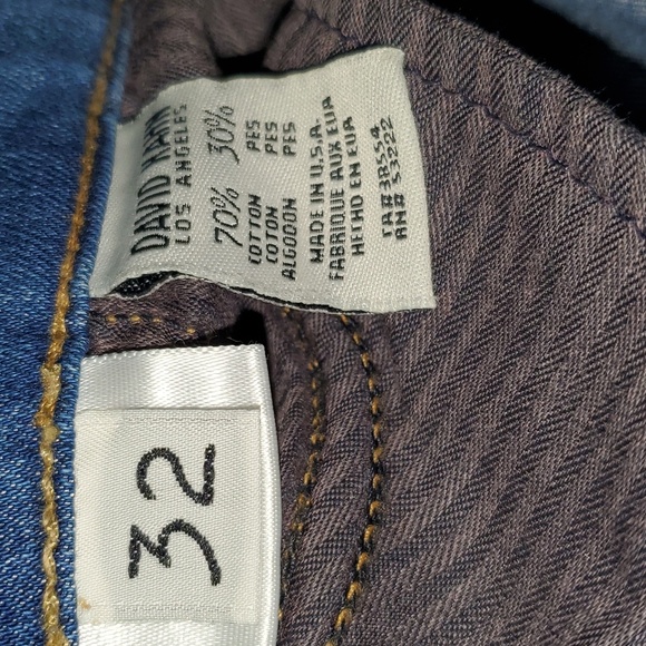 David Kahn Blue Stretch Cropped Jeans 32 - Picture 7 of 11